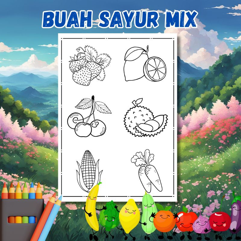 

KERTAS MEWARNAI / COLORING PAGE / KERTAS GAMBAR ANAK & DEWASA UKURAN A4 & A5