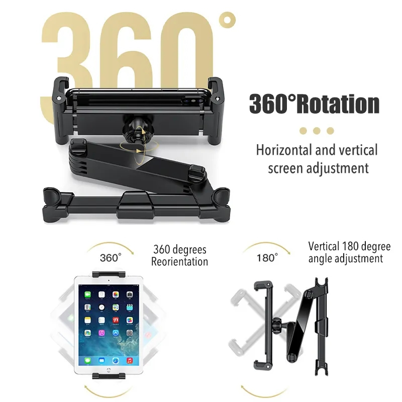 Holder Tablet Jok Mobil Belalai - Holder Hp Universal Back Seat HJ01