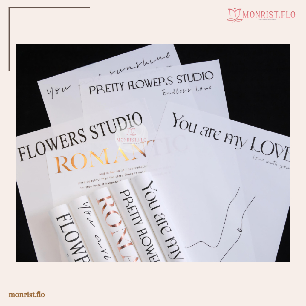 

Monrist Flo - Kertas Buket Bunga Kertas Cellophane Edisi Tulisan My Love / Romantic / Rose Is Meaning Love / Bouquet Flower Wrapping Waterproof / Pembungkus Kado