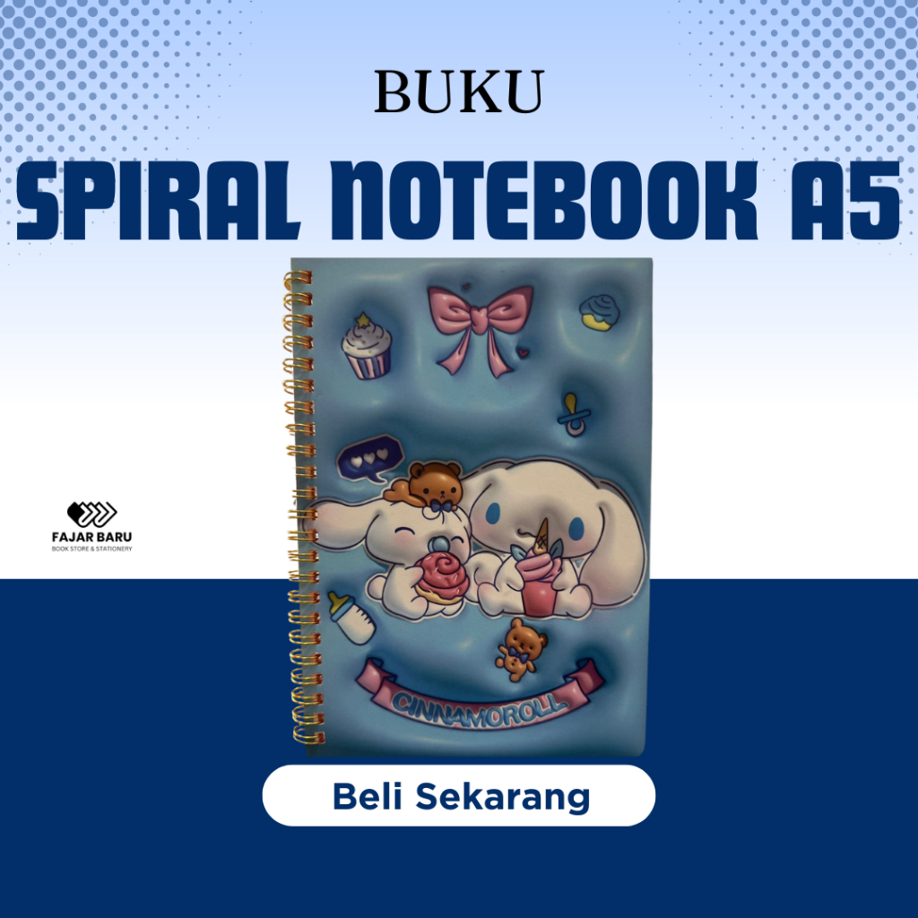 

[ PCS ] BUKU SPIRAL NOTEBOOK A5 / BUKU RING BESI / BUKU NOTEBOOK A5