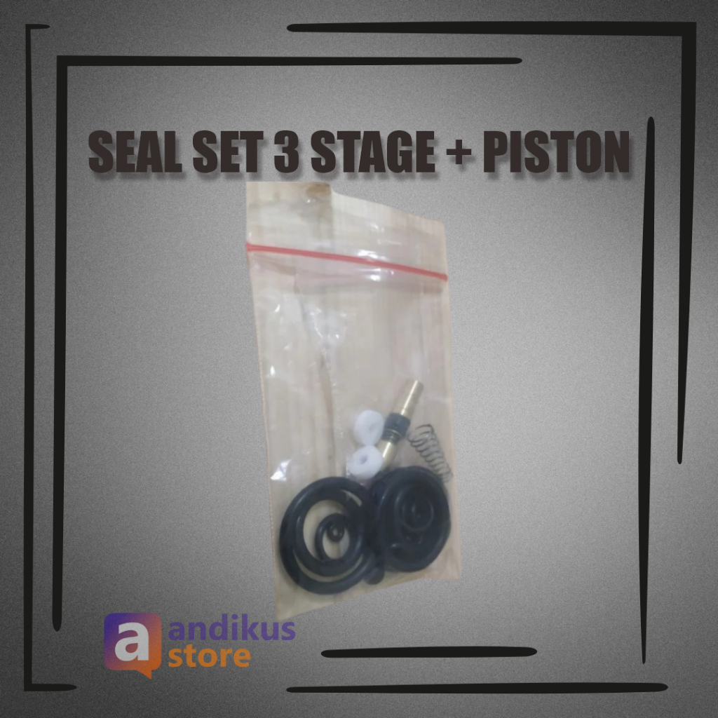 SEAL SETT + PISTON POMPA PCP, SPAREPART POMPA PCP, SHIL SET POMPA PCP, SHIL SET POMPA PCP 3 STAGE