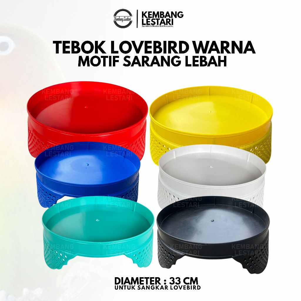 TEBOK LOVEBIRD MOTIF SARANG LEBAH WARNA SANGKAR KAPSUL LOVEBIRD & HOLOPET PLASTIK TEBAL