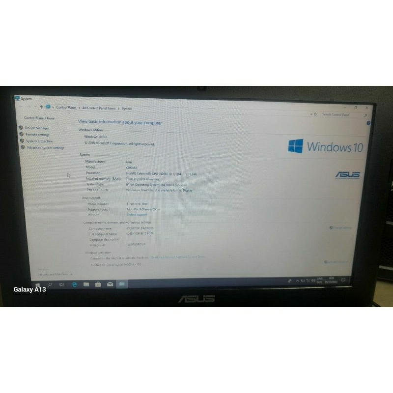 laptop asus bekas x 200 ma