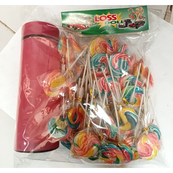 

Permen Lolipop isi 60 pcs berhadiah botol minum/ tumbler - Botol minum/ tumbler berhadiah lolipop 60 pcs