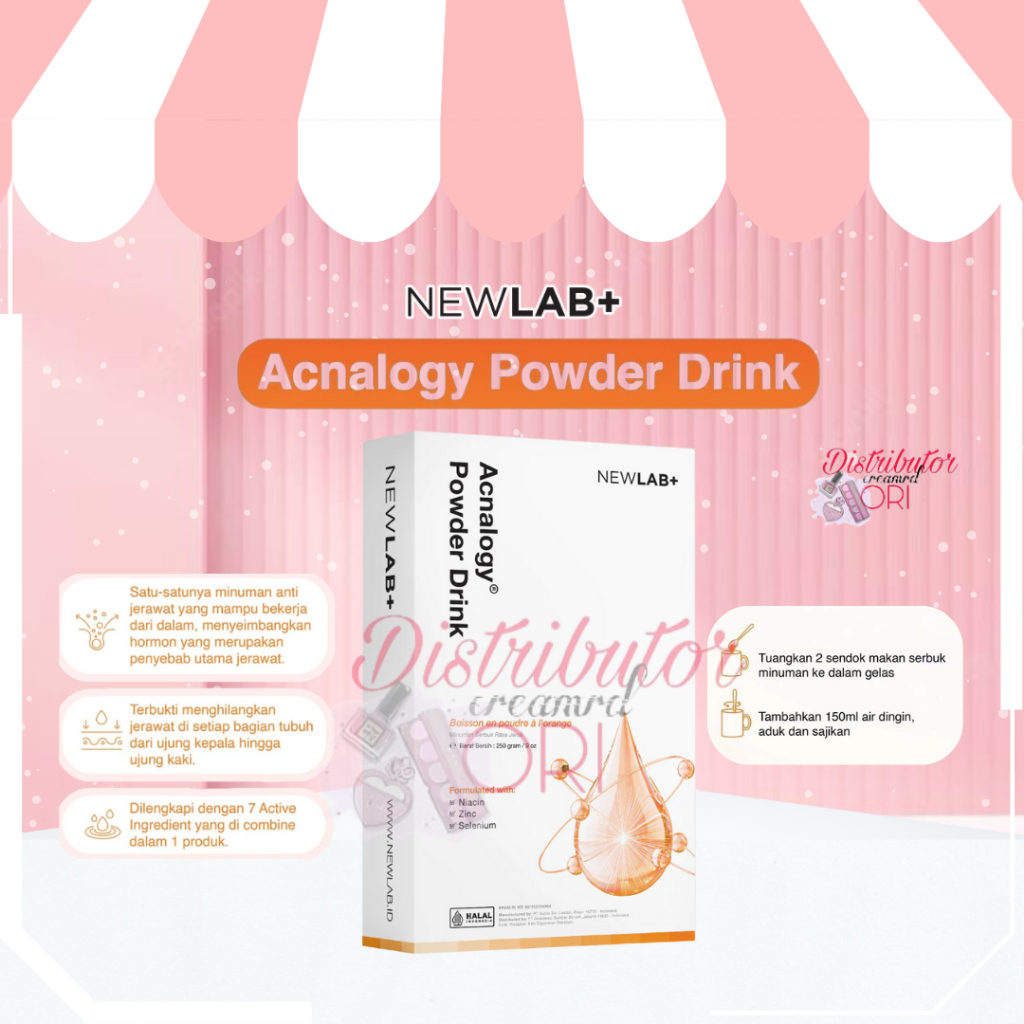 READY NEWLAB /Beaudelab Acnalogy Powder Drink | Obat Minum Jerawat | Minuman Antioksidan | Penghilan