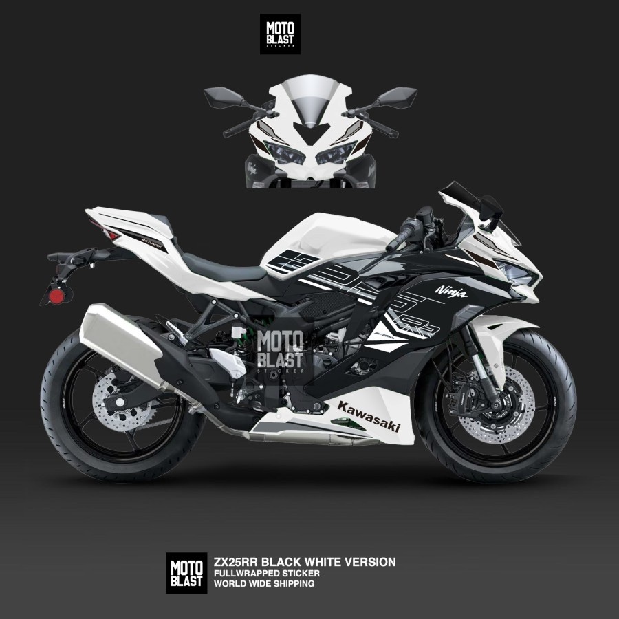 Decal stiker zx25r white krt fullbody motoblast