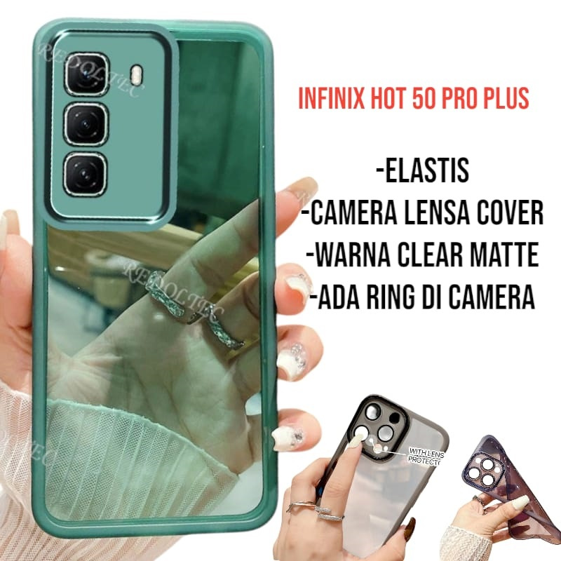 OMA.H - SILIKON INFINIX NOTE 50X / 50 / 50 PRO / HOT 50 PRO PLUS SOFT CASE SQUARE PLATING CASING HP