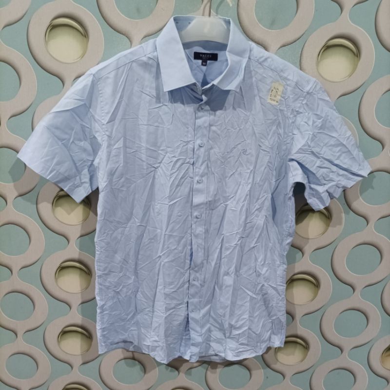 KEMEJA PRIA SECOND VACCI ORIGINAL SIZE FIT M KZS063