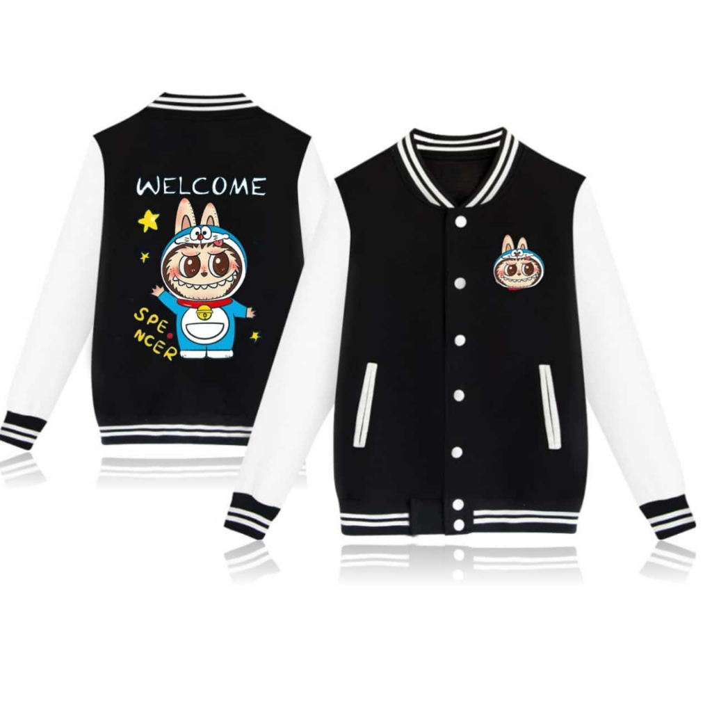 Spencer Doraemon Jaket Basebal Varsity Anak