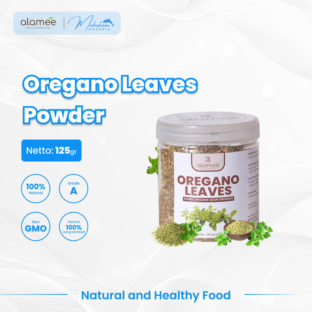 

ALAMEE Oregano Kering Bumbu Dapur Garnish Dried Leaves Flakes Murni Asli Seasoning Organik