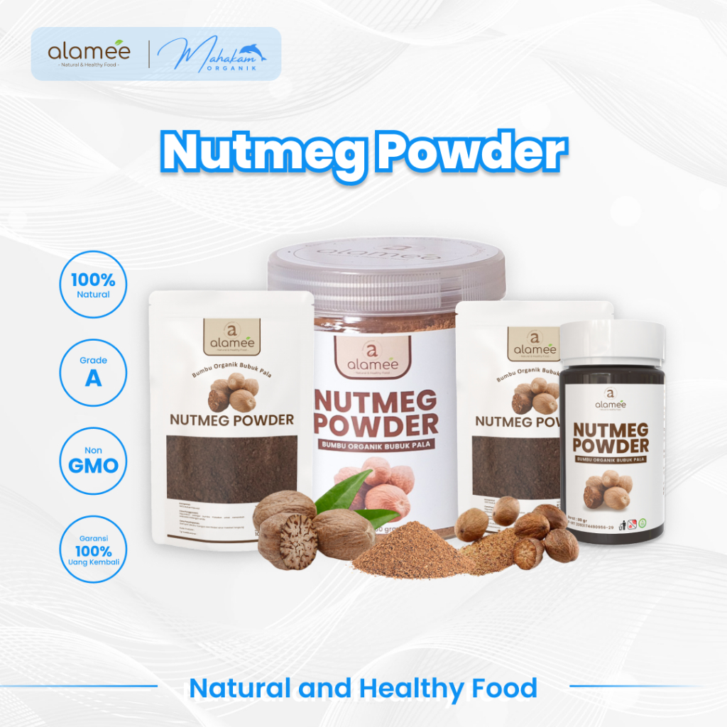 

ALAMEE Bumbu Dapur Pala Bubuk Nutmeg Powder Seasoning Organik Masak Instan