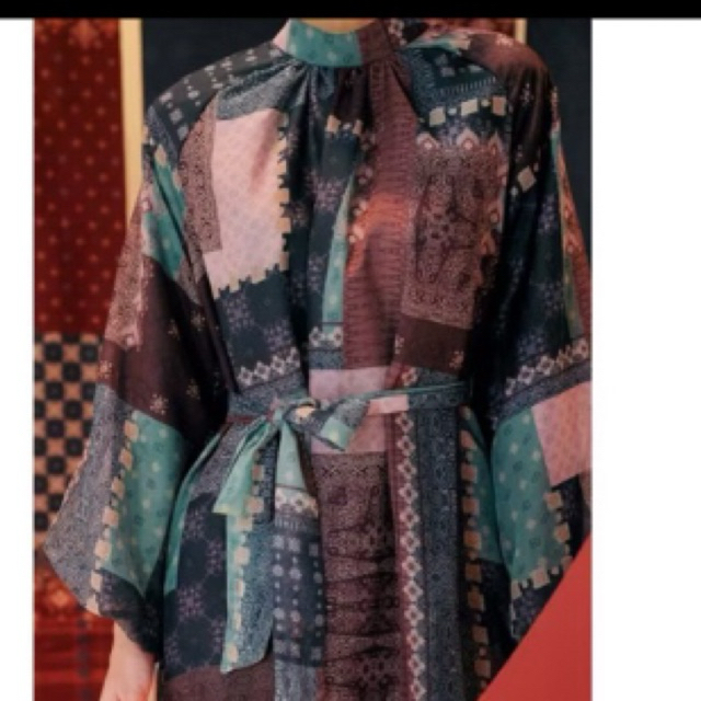Benang Jarum - Benang Pelangi Cindo Raglan Dress - Patchwork Navy