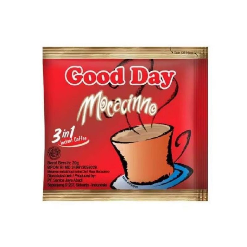 

Good Day sachet 20gr/kopi good day mocacinno coolin carrebian nur sachet/ Random/harga perpcs