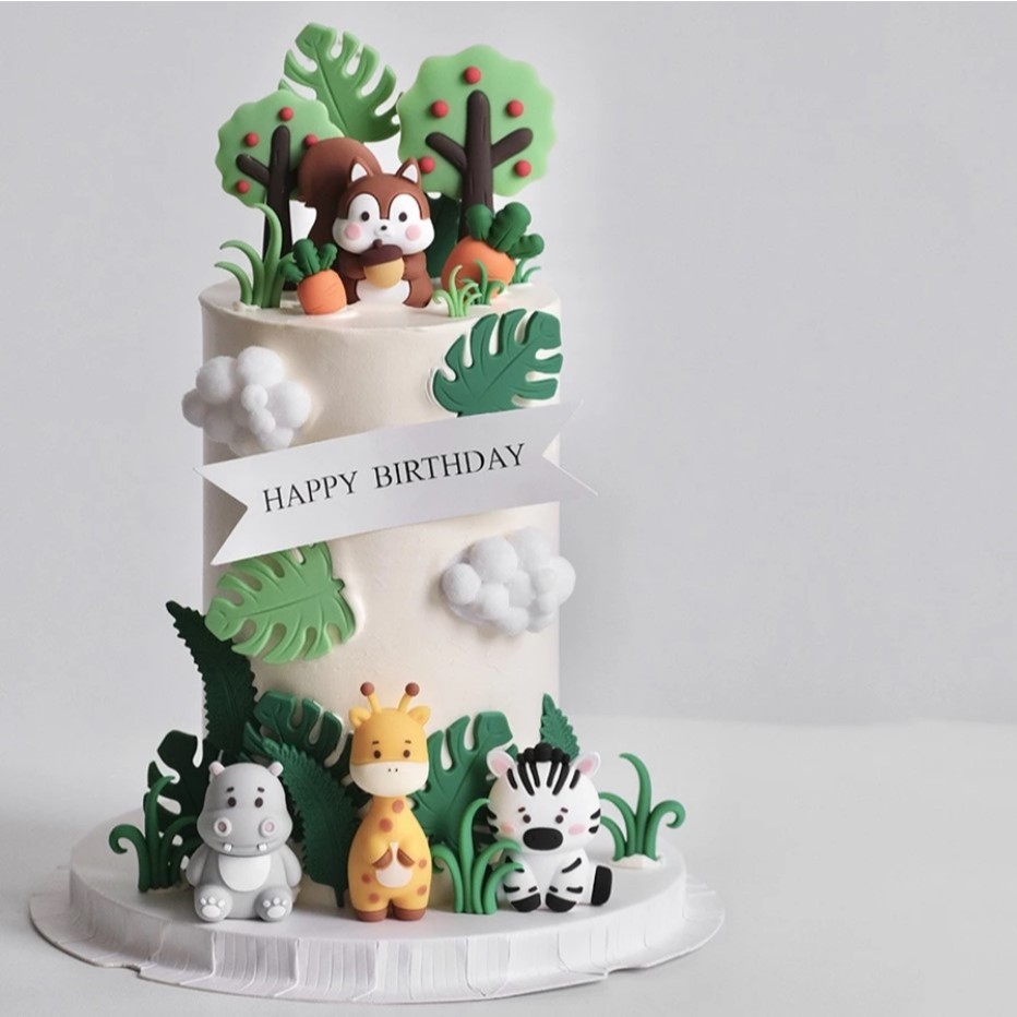 

Cake Topper Animal Hewan Lion Kelinci Bunny Pohon Hiasan Kue Boneka