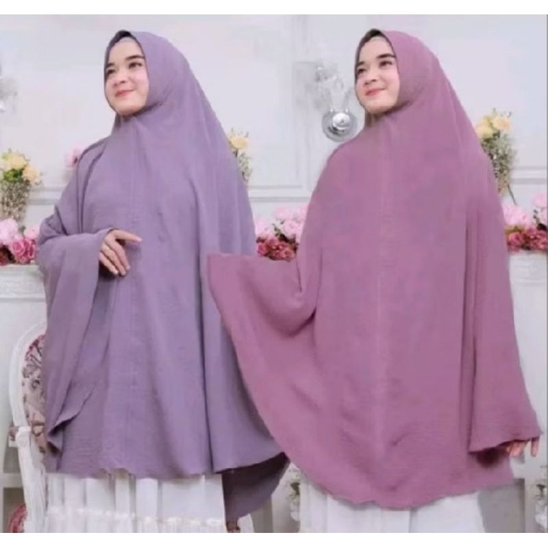 KHIMAR CRINKLE AIRFLOW PET ANTEM JUMBO XXXL HIJAB INSTAN  KERUDUNG SYAR'I JUMBO XXXL