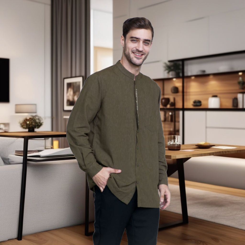 BAJU ATASAN KEMEJA PRIA ETHICA KAHFI 226 LAUREL GREEN / BAJU PRIA ETHICA ELFA 246 LAUREL GREEN