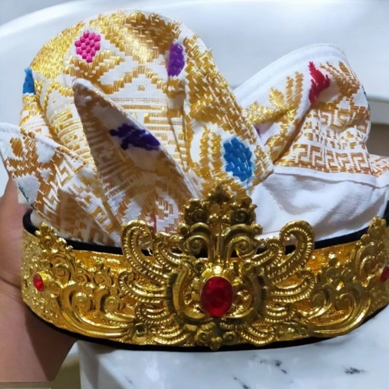 Blengker Udeng Songket Putih