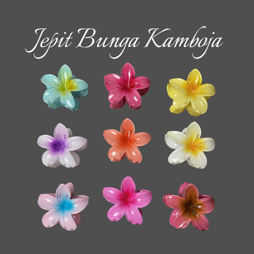 [8 cm] Jepit Bunga Kamboja Bali Besar 8 cm Jedai Jepun Bali Jepit Rambut Kamboja