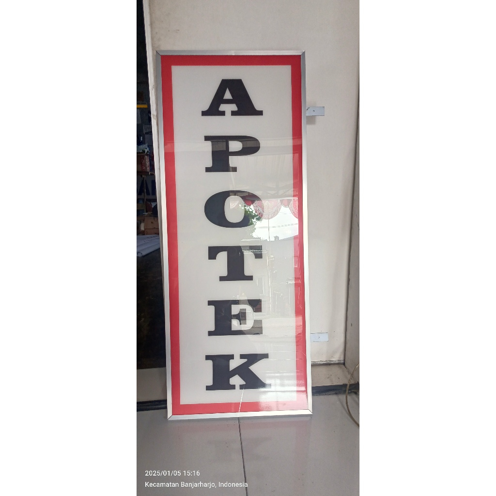 

PAPAN NAMA AKRILIK + RANGKA GALVANIS