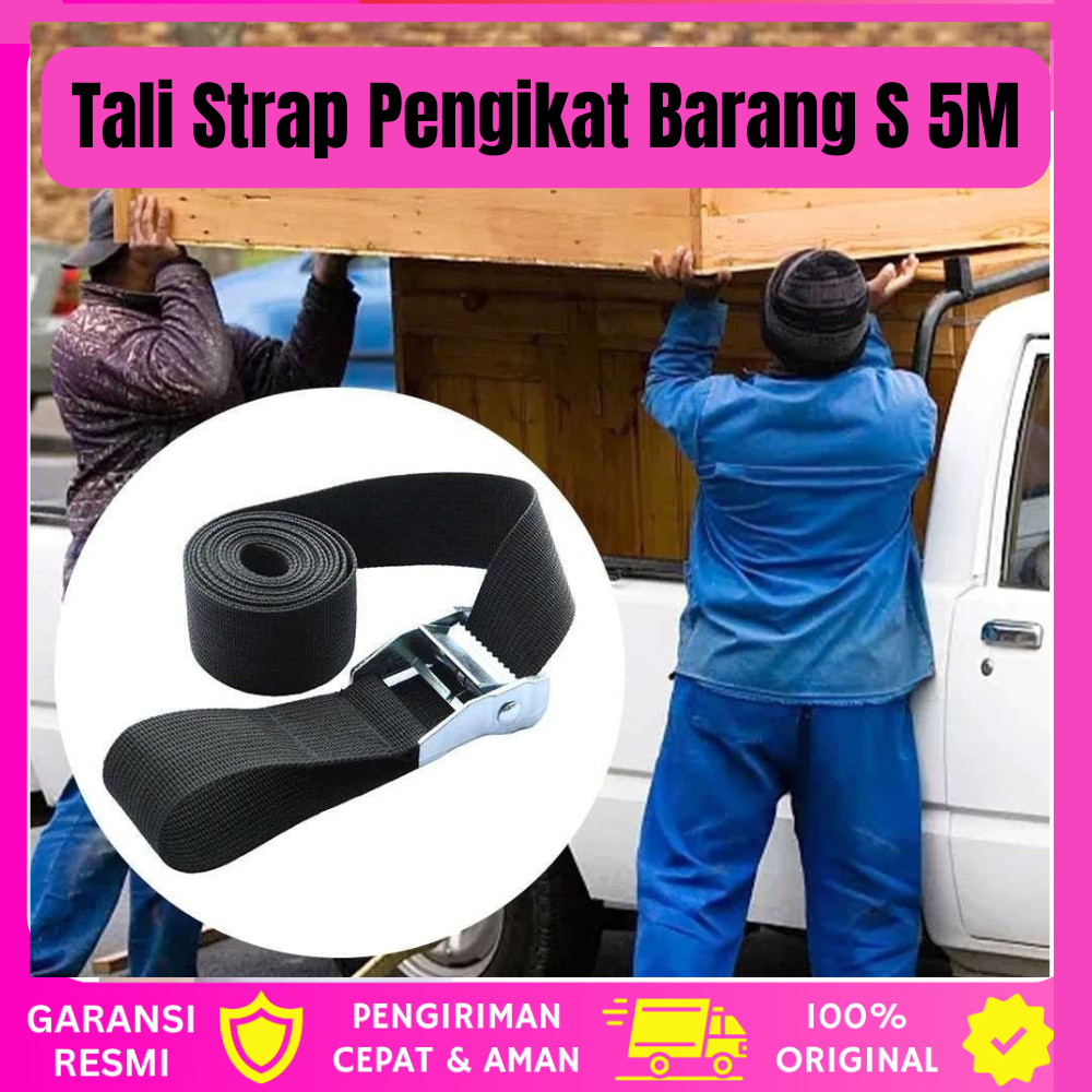 Tali Pengikat Barang 2 Meter Strap Cargo Belt Motor Mobil 5 meter Belter tali pengikat barang