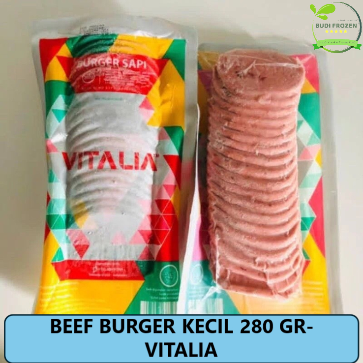 

ISIAN BURGER / DAGING BURGER / BEEF BURGER KECIL 280 GR / BEEF BURGER BESAR 250 GR - VITALIA