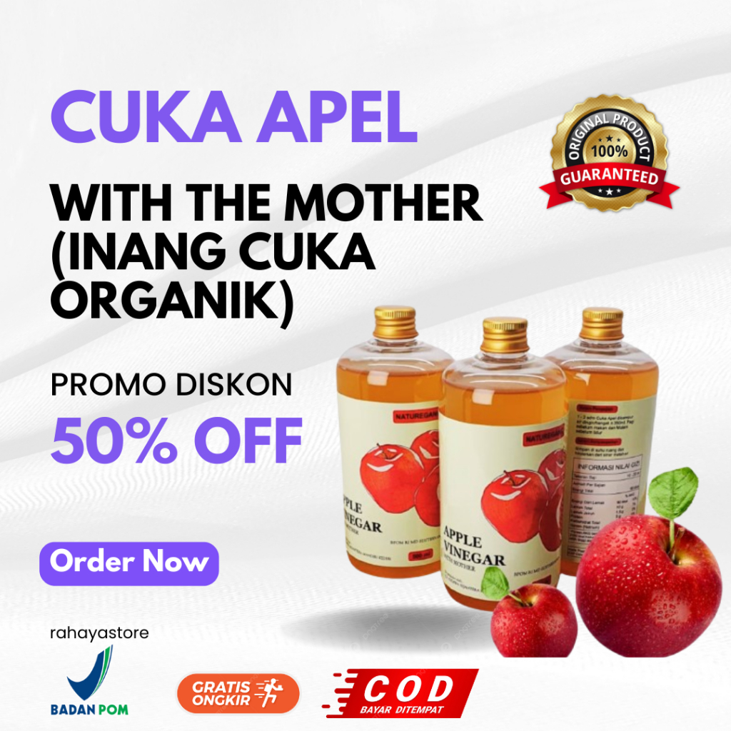 Cuka Apel Original Untuk Kesehatan | Cuka Apel Untuk Diet | Cuka Apel With Mother Organik
