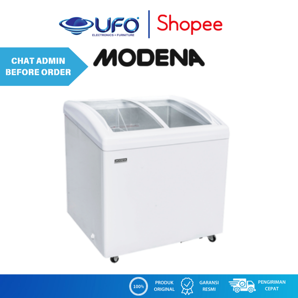 MODENA MC0260 CHEST FREEZER SLIDING GLASS DOOR 256L