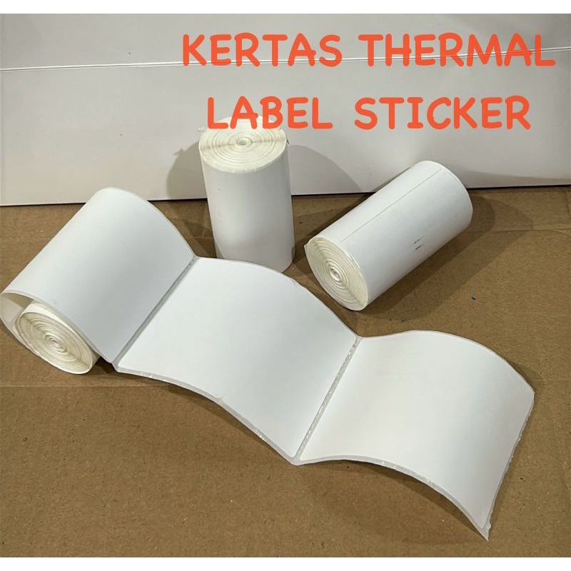

Label Sticker Thermal cutting 78mm x 100mm (76x100 - 80x100) 80mm x 100 label stiker cuting coreless tanpa core korles
