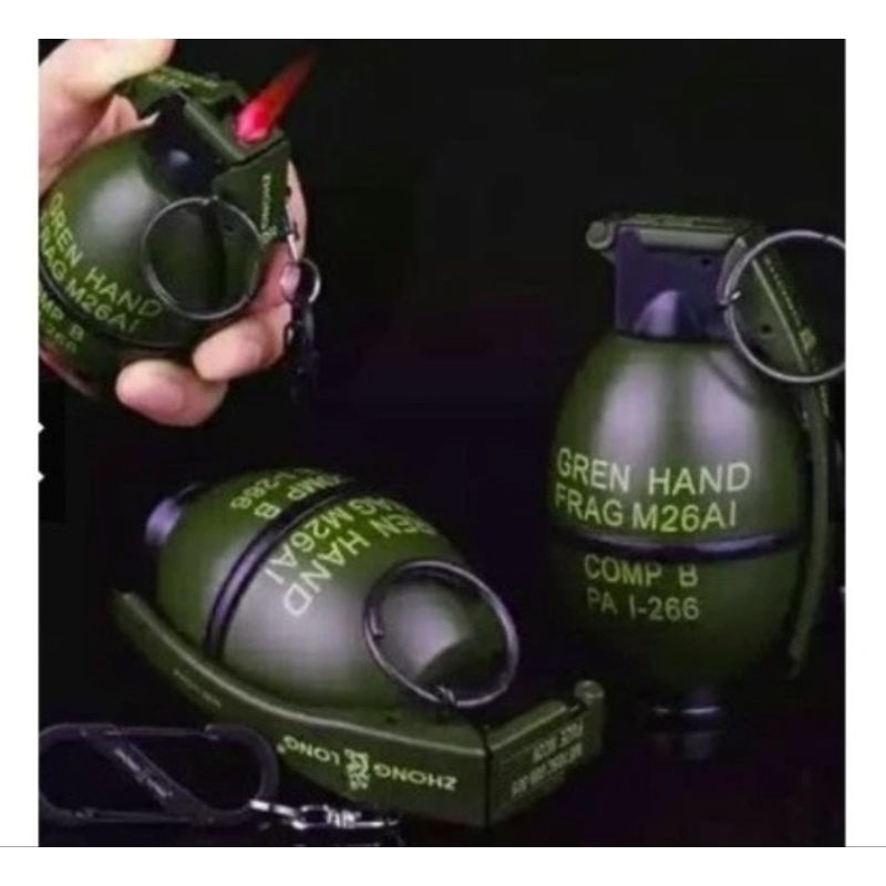 KOREK api granat gas bara gantungan kunci miniatur model melon
