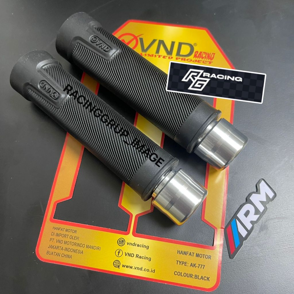RACINGGRUP2 JALU SILVER + Handgrip Motor Variasi Handgrip VND 777 Premium Universal Semua Motor