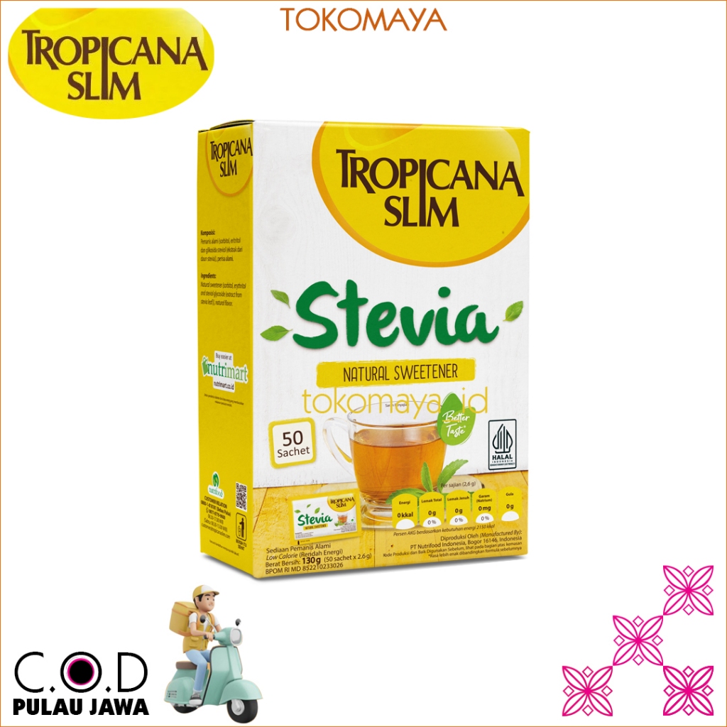 

Tropicana Slim Sweetener Stevia 50 sachet - Pemanis Alami Aman Untuk Penderita Diabet