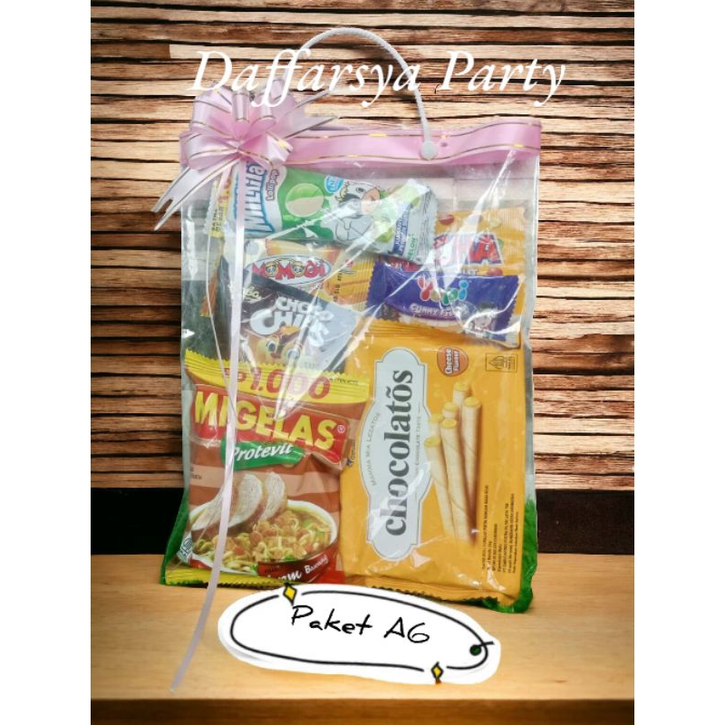 

Paket Bingkisan / Paket Hampers / Paket Souvenir Snack Ulang Tahun A6