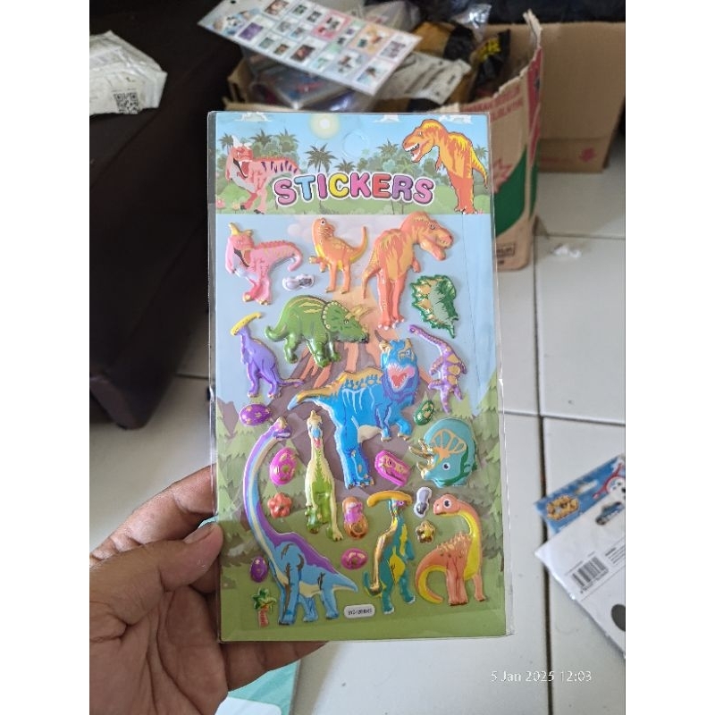 

Dinosaurus sticker maenan anak 3d