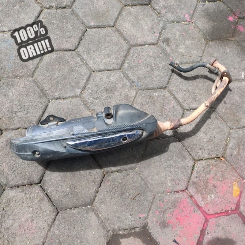 knalpot Yamaha Xeon karbu ori