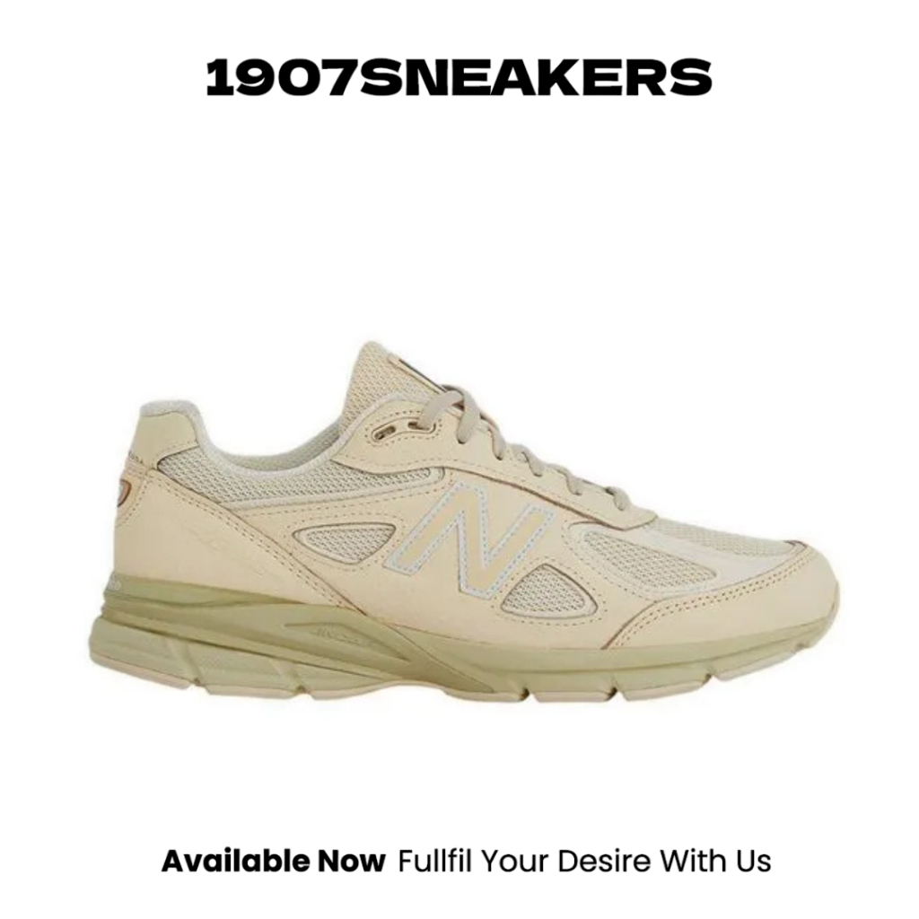 Sepatu Sneakers Unisex New Balance Made in USA 990 v4 - Beige ORIGINAL NEWU990BO4