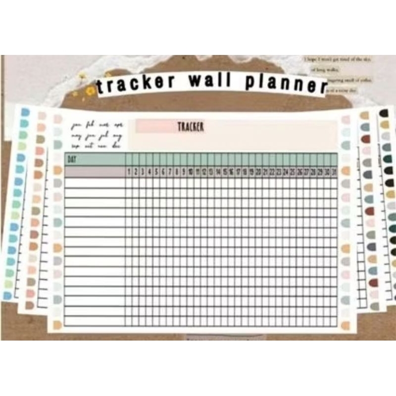 

Wall Planner / Schedule Board / Tracker Planner / Wipe and Clean Planner / Pallete Color