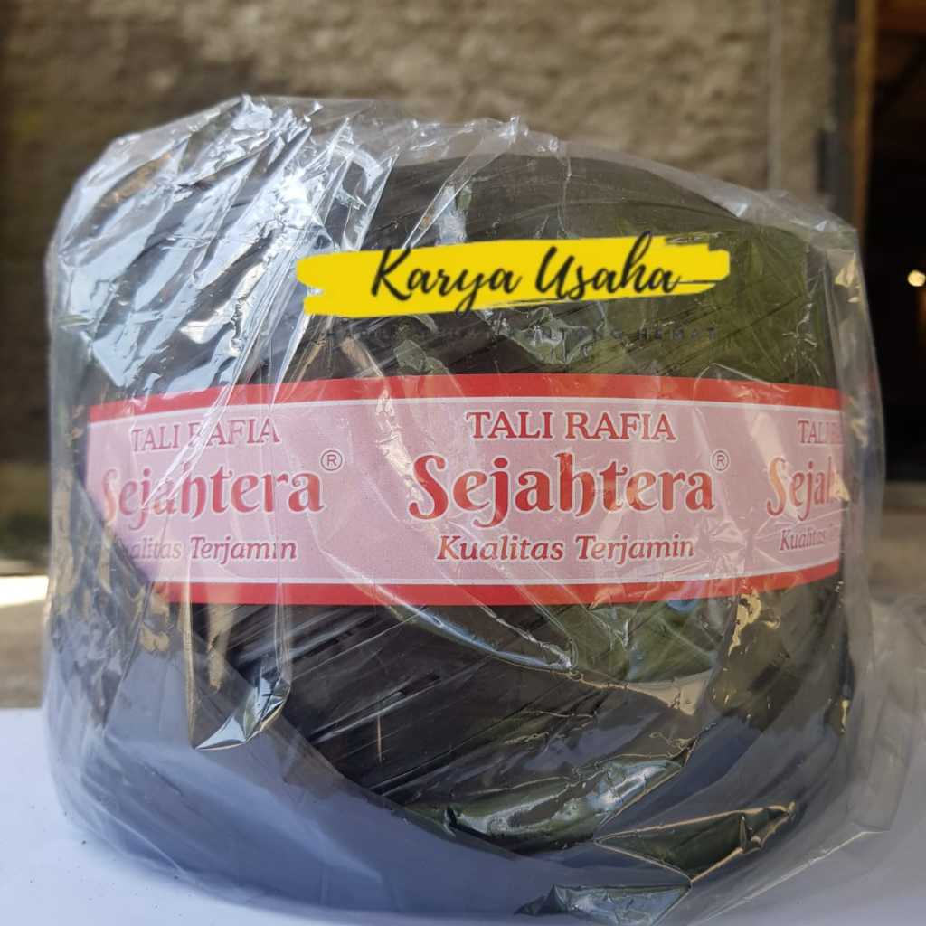 

Tali Rafia warna hitam ukuran 1 kg