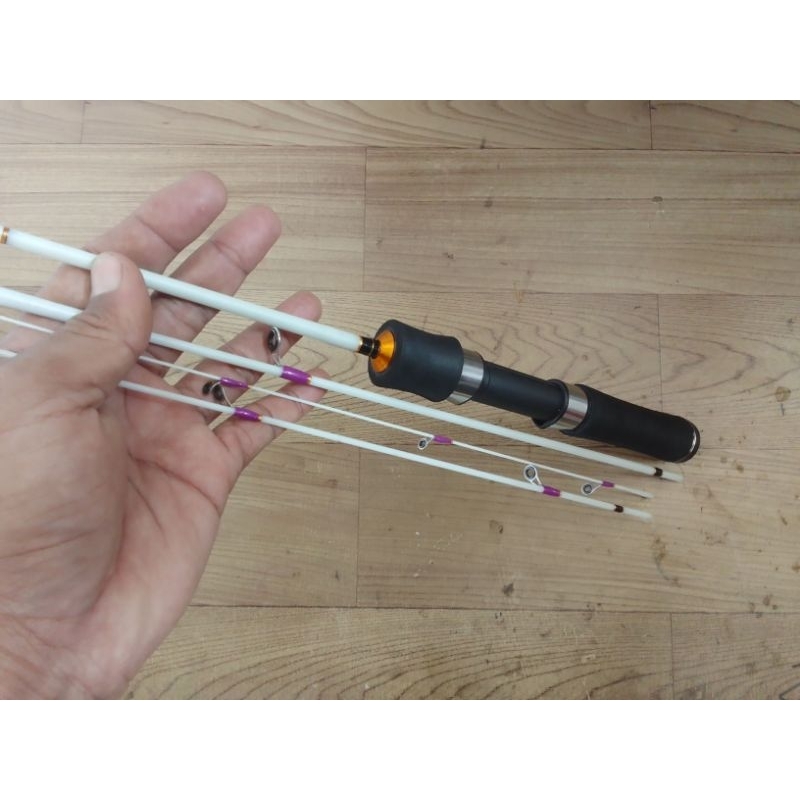 joran wader microfishing travel rod custom fiber solid 140