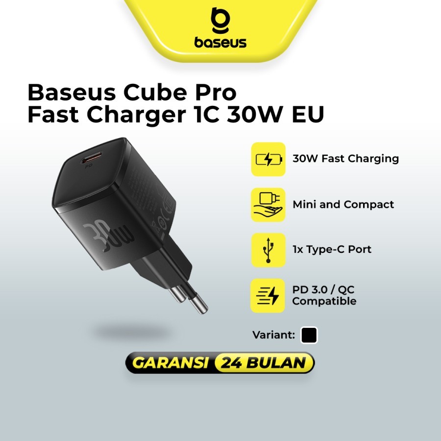 Baseus Kepala Charger Cube Pro Fast Charger 30W Type-c - CCXF