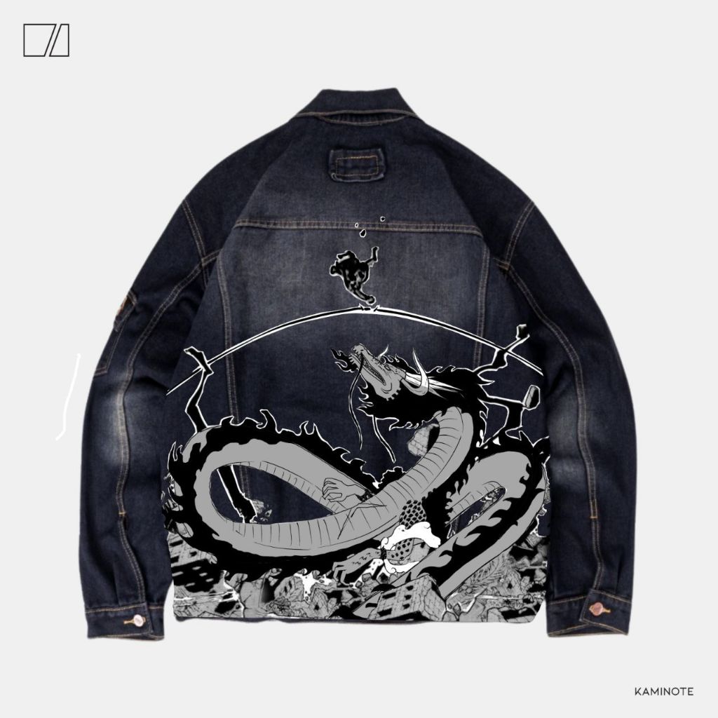 Denim Jacket Custom Anime/Manga Kaidou vs Garp - One Piece - SSST ID