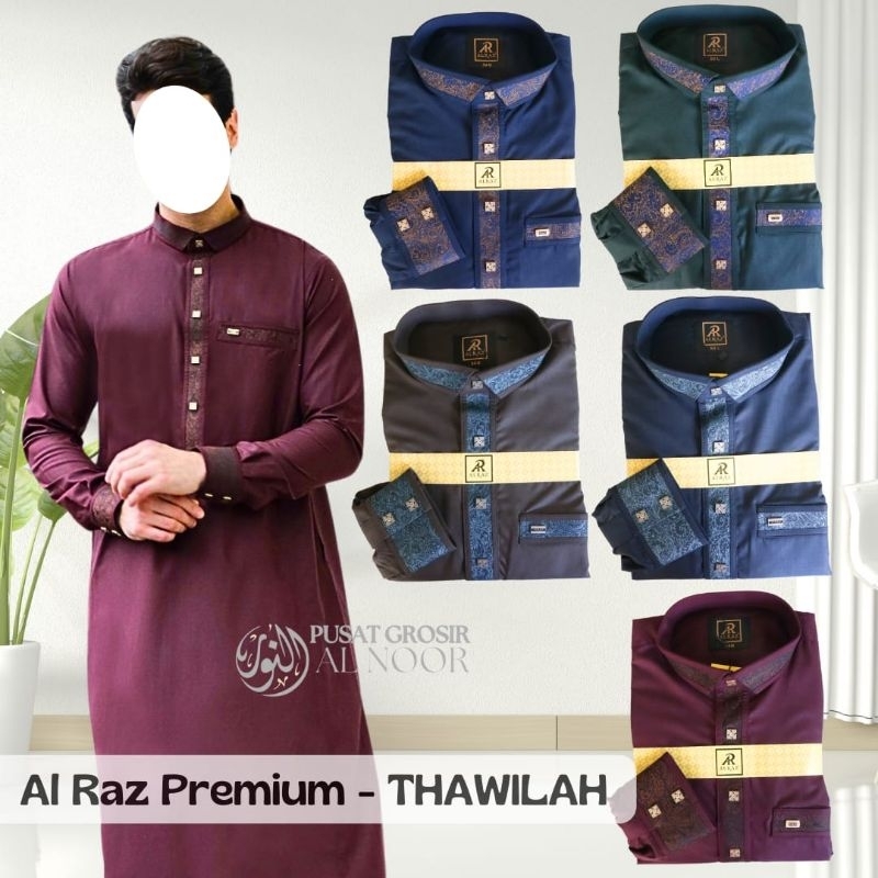 Jubah Saudi | Gamis Pria | Al Raz Kombinasi Premium Thawilah - Pusat Grosir Al Noor