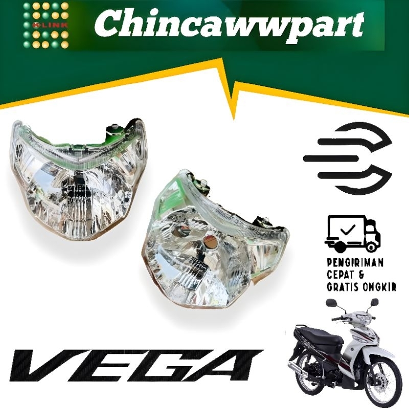lampu depan VEGA ZR 115 2008 2009 2010 2011 2012 2013 reflektor depan VEGA ZR