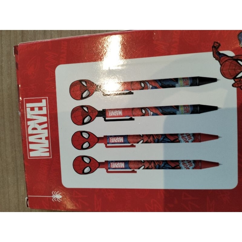 

pulpen Marvel Spiderman 1 set isi 4, ORI marvel