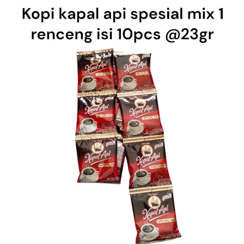 

Kopi kapal api spesial mix 1 renceng isi 10 pcs @23gram