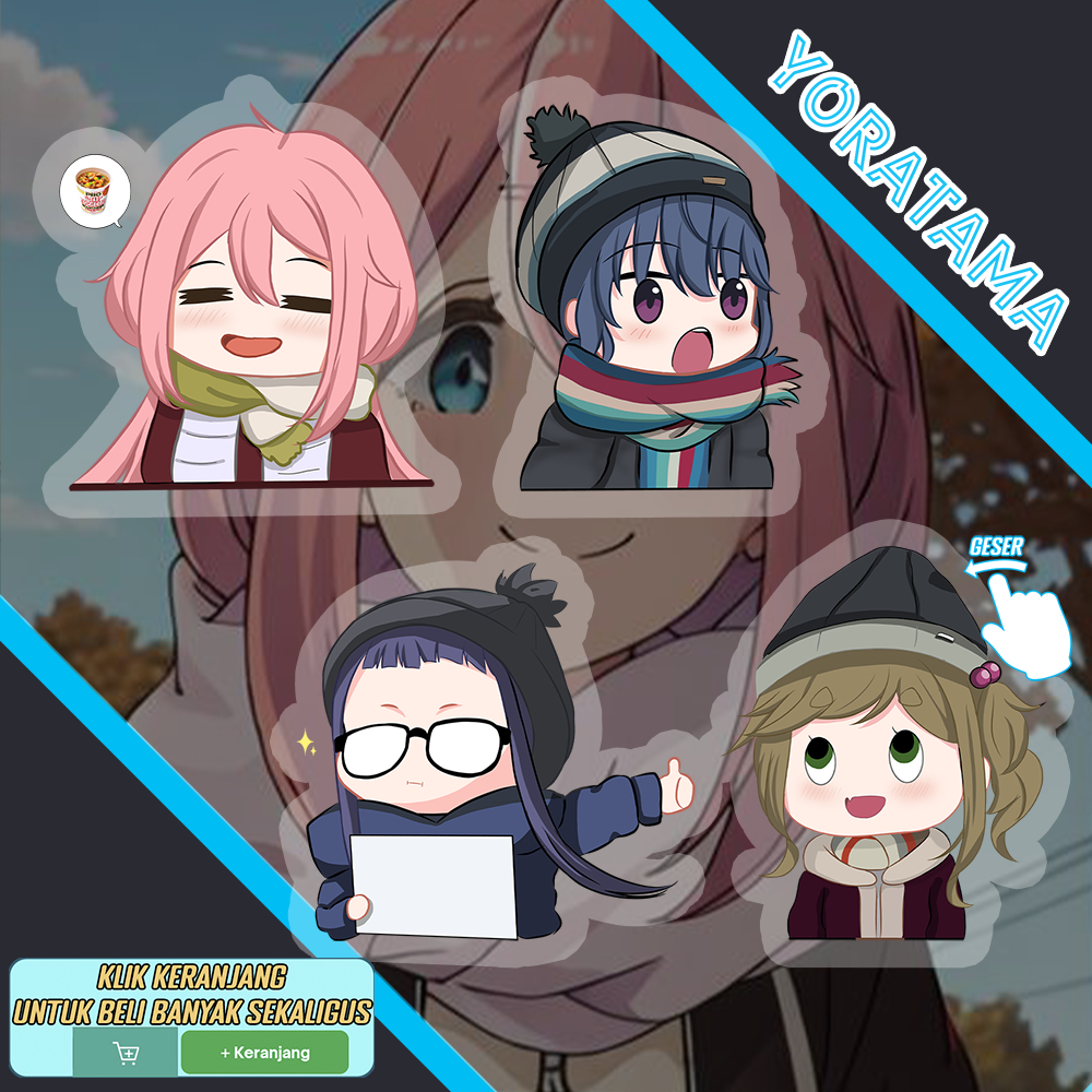 Gantungan Kunci Yuru Camp, Keychain Anime Lucu