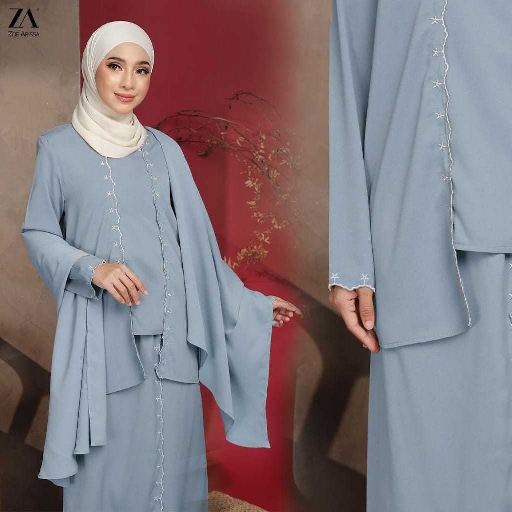 Abyana Kebaya Kurung Raya Sulam by ZOE ARISSA// Jastip Baju kurung Malaysia// Kurung Zoe Arissa