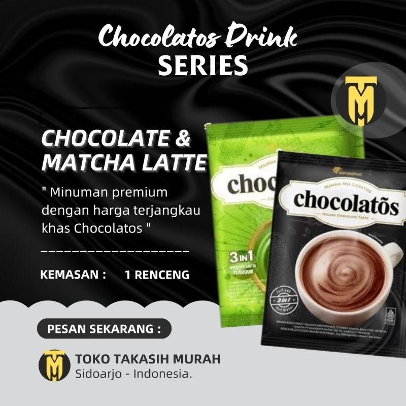 

Chocolatos Drink Chocolate Matcha Latte 1 Renceng (10 Sachet)