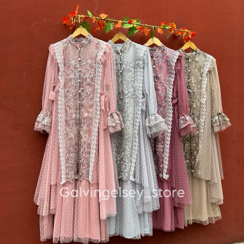 Gamis Inner Outer Brukat Shafiya
