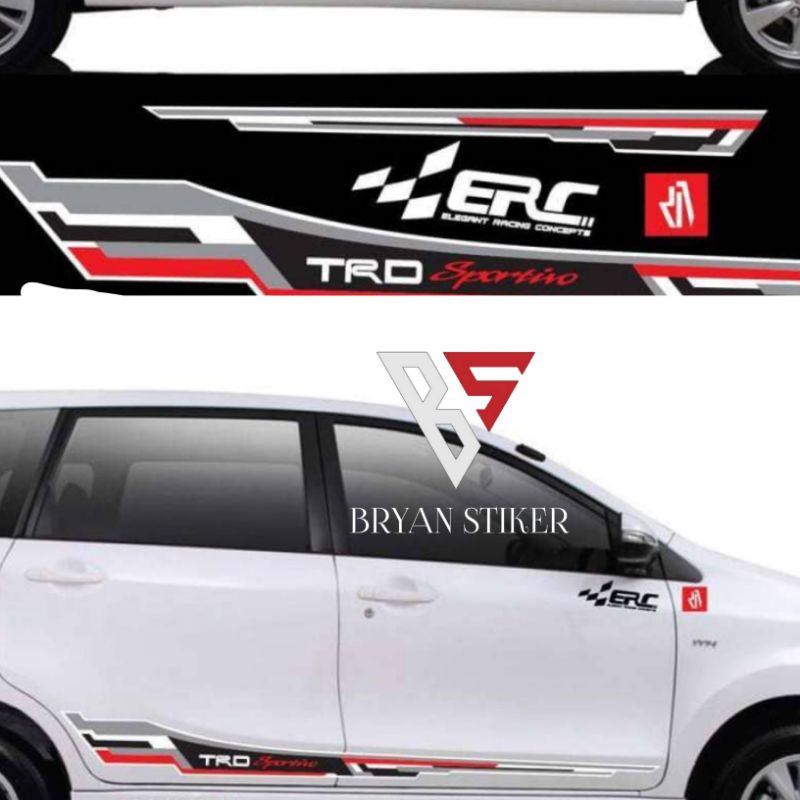 6TRD Sportivo cutting sticker mobil stiker avanza yaris rush fortuner