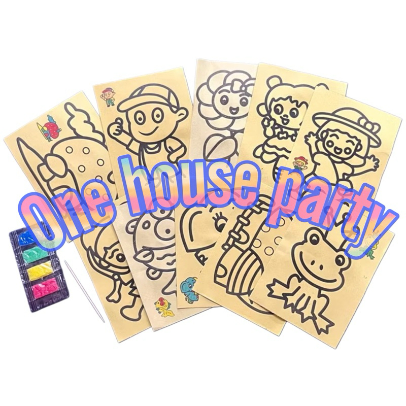 Kertas mewarnai per pcs melukis pasir ukuran kecil mainan mewarnai pasir pasiran edukasi anak kertas